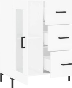 vidaXL Szafka, biała, 69,5x34x90 cm 6