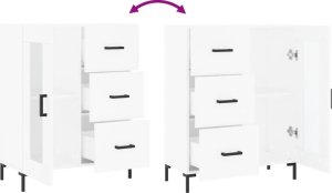 vidaXL Szafka, biała, 69,5x34x90 cm 9