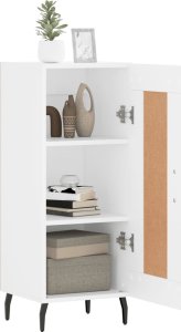 vidaXL Szafka, biała, 34,5x34x90 cm, materiał drewnopochodny 4