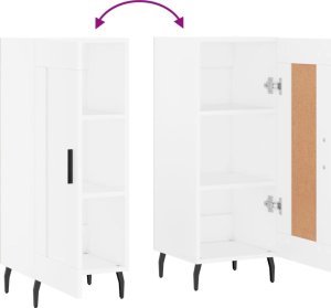 vidaXL Szafka, biała, 34,5x34x90 cm, materiał drewnopochodny 9