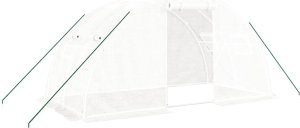 vidaXL Szklarnia ze stalową ramą, biała, 8 m, 4x2x2 m 2