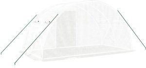 vidaXL Szklarnia ze stalową ramą, biała, 8 m, 4x2x2 m 6