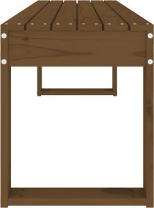 vidaXL Ławka ogrodowa, miodowy brąz, 110x38x45 cm, lite drewno sosnowe 4