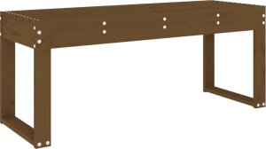 vidaXL Ławka ogrodowa, miodowy brąz, 110x38x45 cm, lite drewno sosnowe 5