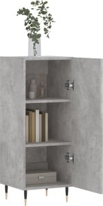 vidaXL Szafka, szarość betonu, 34,5x34x90 cm 4