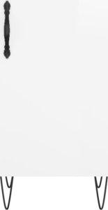 vidaXL Szafka, biała, połysk, 34,5x34x90 cm 4