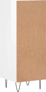 vidaXL Szafka, biała, połysk, 34,5x34x90 cm 7