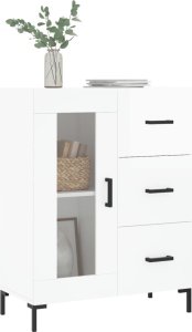 vidaXL Szafka, biała, połysk, 69,5x34x90 cm, materiał drewnopochodny 3