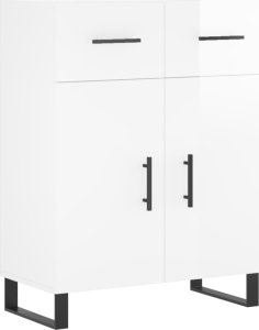 vidaXL Szafka, biała, połysk, 69,5x34x90 cm, materiał drewnopochodny 2
