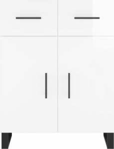 vidaXL Szafka, biała, połysk, 69,5x34x90 cm, materiał drewnopochodny 6