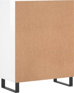 vidaXL Szafka, biała, połysk, 69,5x34x90 cm, materiał drewnopochodny 8