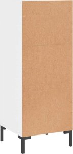 vidaXL Szafka, biała, połysk, 34,5x34x90 cm 8