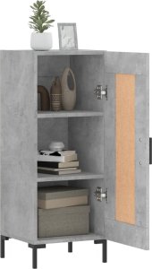 vidaXL Szafka, szarość betonu, 34,5x34x90 cm, materiał drewnopochodny 4