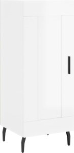 vidaXL Szafka, biała, połysk, 34,5x34x90 cm 2