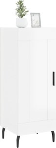 vidaXL Szafka, biała, połysk, 34,5x34x90 cm 3
