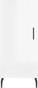 vidaXL Szafka, biała, połysk, 34,5x34x90 cm 5