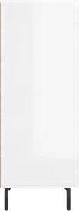 vidaXL Szafka, biała, połysk, 34,5x34x90 cm 7