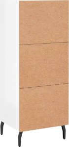 vidaXL Szafka, biała, połysk, 34,5x34x90 cm 8