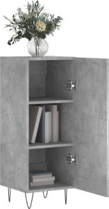 vidaXL Szafka, szarość betonu, 34,5x34x90 cm 4