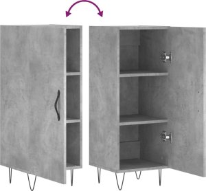 vidaXL Szafka, szarość betonu, 34,5x34x90 cm 9