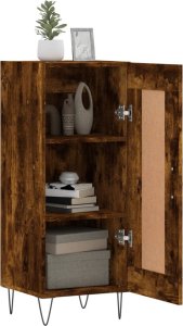 vidaXL Szafka, przydymiony dąb, 34,5x34x90 cm 4