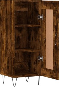 vidaXL Szafka, przydymiony dąb, 34,5x34x90 cm 6