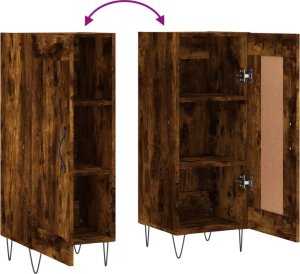 vidaXL Szafka, przydymiony dąb, 34,5x34x90 cm 9