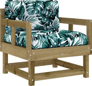 vidaXL Fotele ogrodowe z poduszkami, 2 szt., impregnowana sosna 3