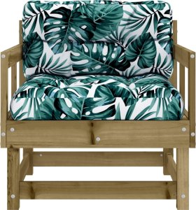 vidaXL Fotele ogrodowe z poduszkami, 2 szt., impregnowana sosna 4