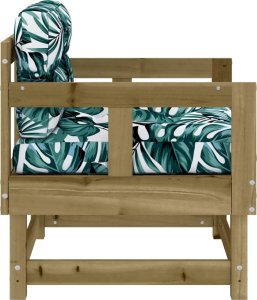 vidaXL Fotele ogrodowe z poduszkami, 2 szt., impregnowana sosna 5