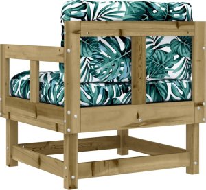 vidaXL Fotele ogrodowe z poduszkami, 2 szt., impregnowana sosna 6