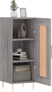 vidaXL Szafka, szary dąb sonoma, 34,5x34x90 cm 4