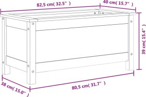 vidaXL Donica ogrodowa, miodowy brąz, 82,5x40x39 cm, drewno sosnowe 9