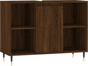 vidaXL Szafka łazienkowa, brązowy dąb, 80x33x60 cm 2