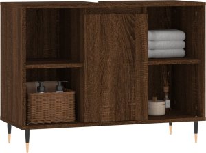 vidaXL Szafka łazienkowa, brązowy dąb, 80x33x60 cm 3