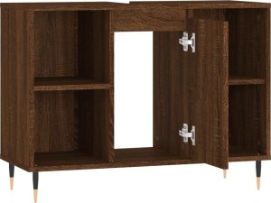 vidaXL Szafka łazienkowa, brązowy dąb, 80x33x60 cm 5