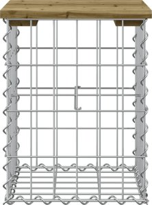 vidaXL Ławka ogrodowa z gabionem, 33x31x42 cm, impregnowana sosna 3