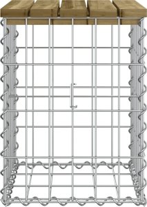 vidaXL Ławka ogrodowa z gabionem, 33x31x42 cm, impregnowana sosna 4