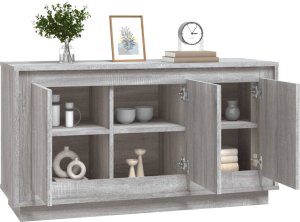 vidaXL Szafka, szary dąb sonoma, 102x35x55 cm 4