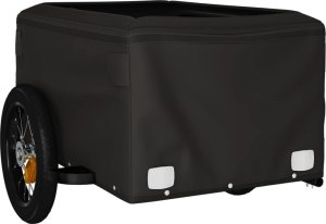 vidaXL Przyczepka rowerowa, czarno-zielona, 30 kg, żelazo 5