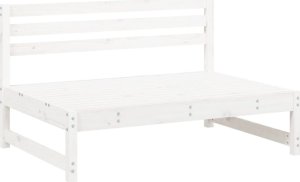 vidaXL Siedzisko środkowe, białe, 120x80 cm, lite drewno sosnowe 3