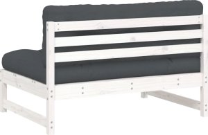 vidaXL Siedzisko środkowe, białe, 120x80 cm, lite drewno sosnowe 6