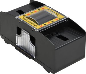 vidaXL Automatyczna tasowarka do kart, czarna, na 2 talie 2