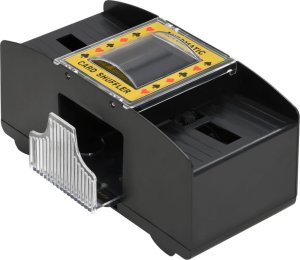 vidaXL Automatyczna tasowarka do kart, czarna, na 2 talie 3