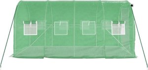 vidaXL Szklarnia ze stalową ramą, zielona, 8 m, 4x2x2 m 5