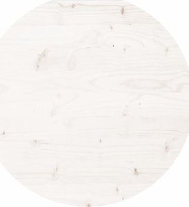 vidaXL Blat stołu, okrągły, biały, 50x3 cm, lite drewno sosnowe 2