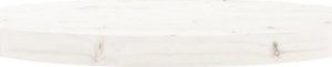 vidaXL Blat stołu, okrągły, biały, 50x3 cm, lite drewno sosnowe 3