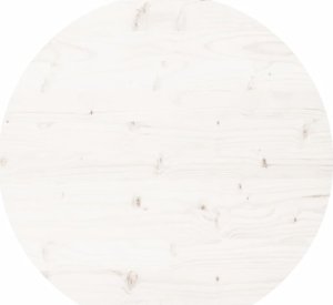 vidaXL Blat do stołu, okrągły, biały, 90x3 cm, lite drewno sosnowe 2
