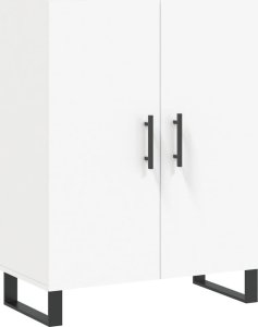 vidaXL Witrynka, biała, 69,5x34x180 cm, materiał drewnopochodny 7