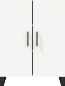 vidaXL Witrynka, biała, 69,5x34x180 cm, materiał drewnopochodny 8